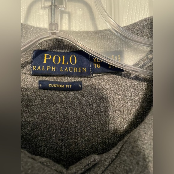 Polo Ralph Lauren short sleeve polo shirt, charcoal gray, custom fit XL - Picture 4 of 4
